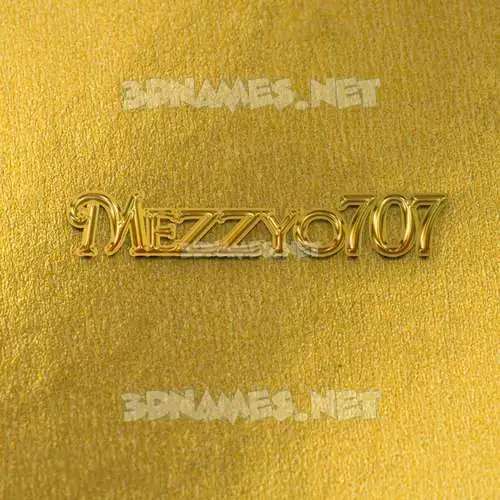 mezzyo707 in All Gold style - 3D name wallpaper mezzyo707 in All Gold style - 3D name wallpaper