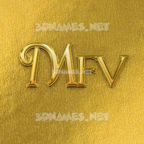mfv in All Gold style - 3D name wallpaper mfv in All Gold style - 3D name wallpaper