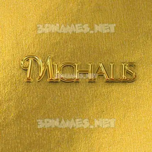 michalis in All Gold style - 3D name wallpaper
