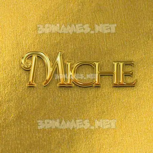 miche in All Gold style - 3D name wallpaper miche in All Gold style - 3D name wallpaper