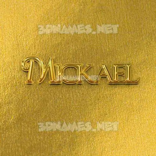 mickael in All Gold style - 3D name wallpaper mickael in All Gold style - 3D name wallpaper