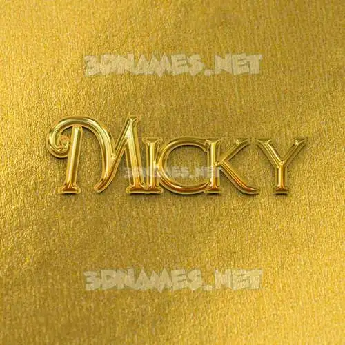 micky in All Gold style - 3D name wallpaper micky in All Gold style - 3D name wallpaper