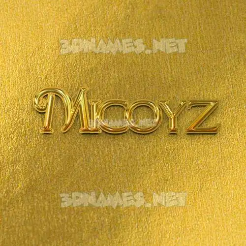 micoyz in All Gold style - 3D name wallpaper
