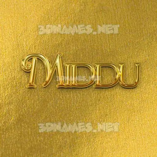 middu in All Gold style - 3D name wallpaper middu in All Gold style - 3D name wallpaper