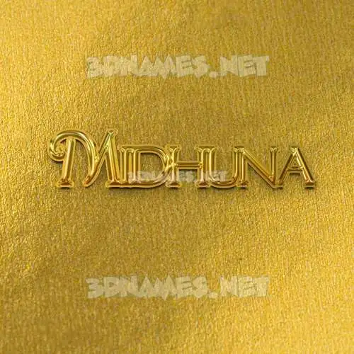 midhuna in All Gold style - 3D name wallpaper midhuna in All Gold style - 3D name wallpaper
