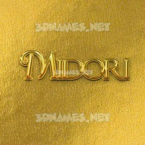 midori in All Gold style - 3D name wallpaper midori in All Gold style - 3D name wallpaper