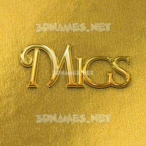 migs in All Gold style - 3D name wallpaper migs in All Gold style - 3D name wallpaper