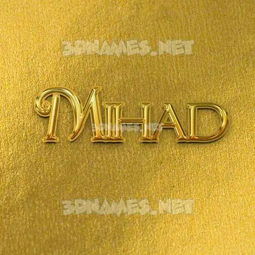 mihad in All Gold style - 3D name wallpaper mihad in All Gold style - 3D name wallpaper