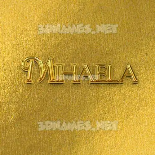 mihaela in All Gold style - 3D name wallpaper