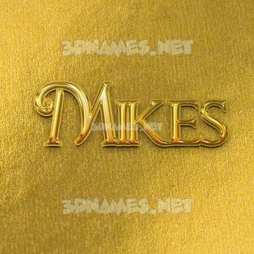 mikes in All Gold style - 3D name wallpaper mikes in All Gold style - 3D name wallpaper