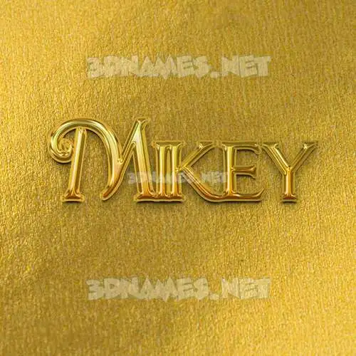 mikey in All Gold style - 3D name wallpaper mikey in All Gold style - 3D name wallpaper