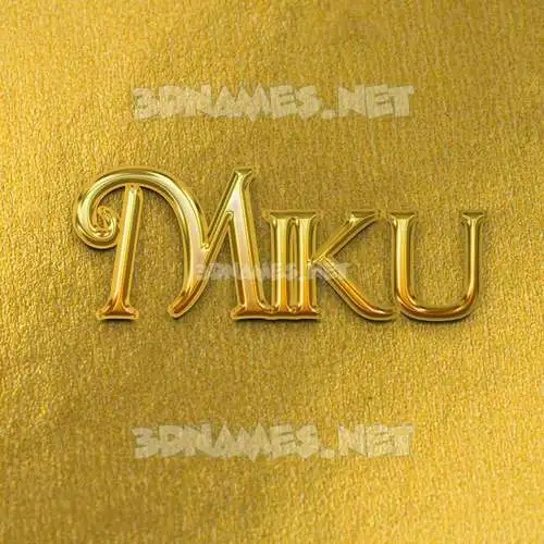 miku in All Gold style - 3D name wallpaper miku in All Gold style - 3D name wallpaper