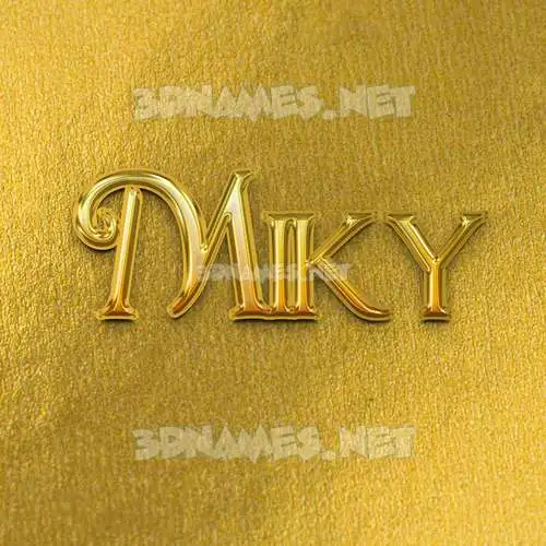 miky in All Gold style - 3D name wallpaper miky in All Gold style - 3D name wallpaper