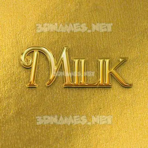 milik in All Gold style - 3D name wallpaper milik in All Gold style - 3D name wallpaper