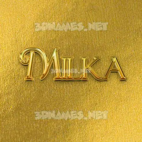 milka in All Gold style - 3D name wallpaper milka in All Gold style - 3D name wallpaper
