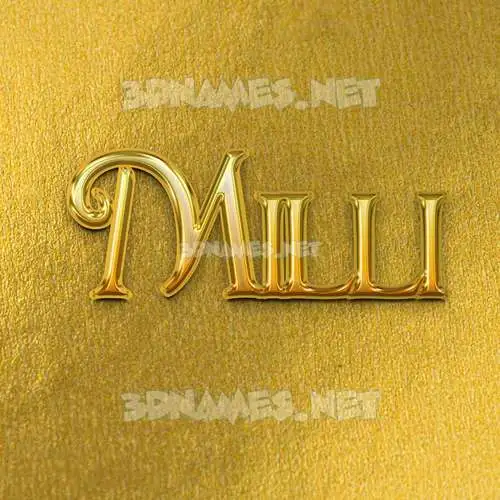 milli in All Gold style - 3D name wallpaper milli in All Gold style - 3D name wallpaper