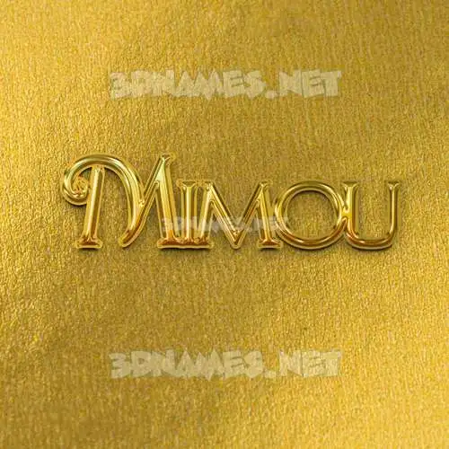 mimou in All Gold style - 3D name wallpaper mimou in All Gold style - 3D name wallpaper