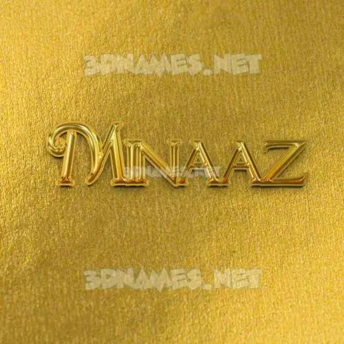 minaaz in All Gold style - 3D name wallpaper minaaz in All Gold style - 3D name wallpaper