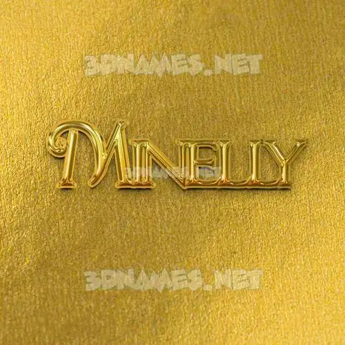 minelly in All Gold style - 3D name wallpaper minelly in All Gold style - 3D name wallpaper