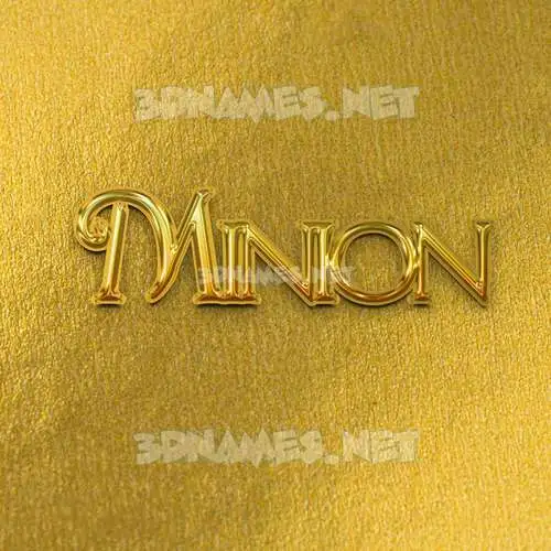 minion in All Gold style - 3D name wallpaper minion in All Gold style - 3D name wallpaper