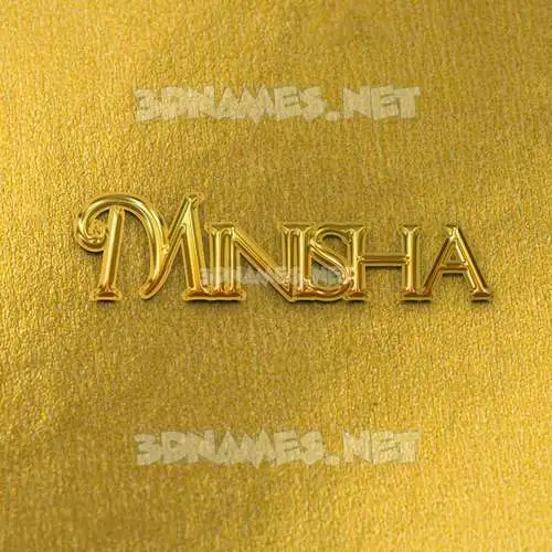 minisha in All Gold style - 3D name wallpaper minisha in All Gold style - 3D name wallpaper