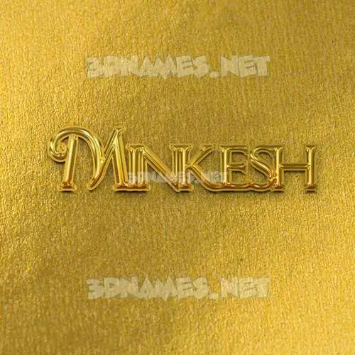minkesh in All Gold style - 3D name wallpaper minkesh in All Gold style - 3D name wallpaper