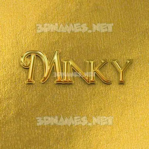 minky in All Gold style - 3D name wallpaper minky in All Gold style - 3D name wallpaper