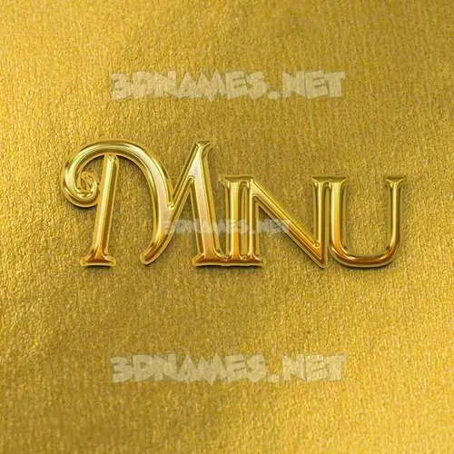 minu in All Gold style - 3D name wallpaper minu in All Gold style - 3D name wallpaper