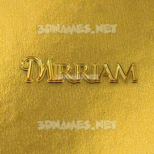 mirriam in All Gold style - 3D name wallpaper