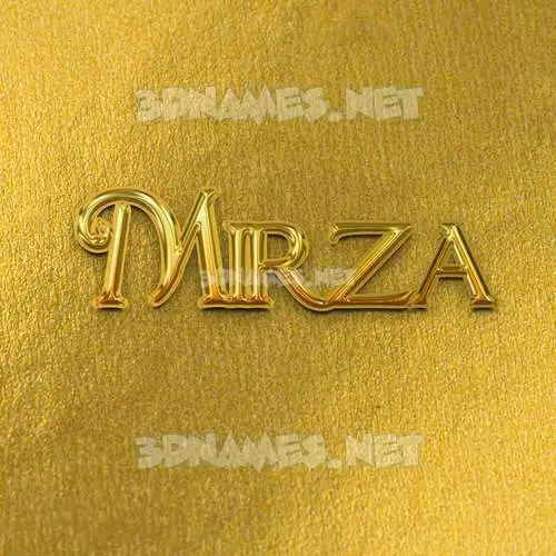 mirza in All Gold style - 3D name wallpaper mirza in All Gold style - 3D name wallpaper