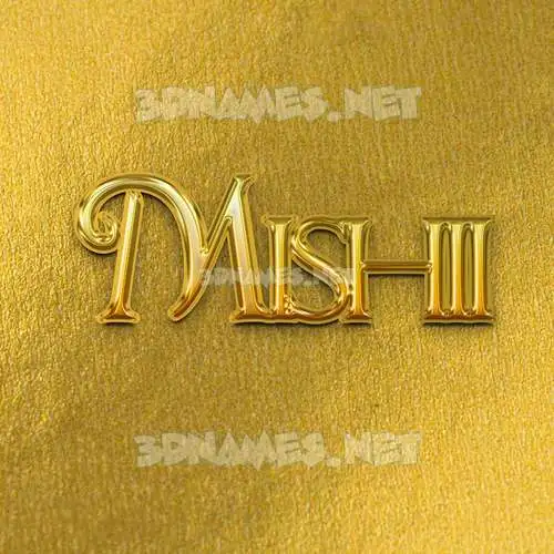 mishii in All Gold style - 3D name wallpaper mishii in All Gold style - 3D name wallpaper