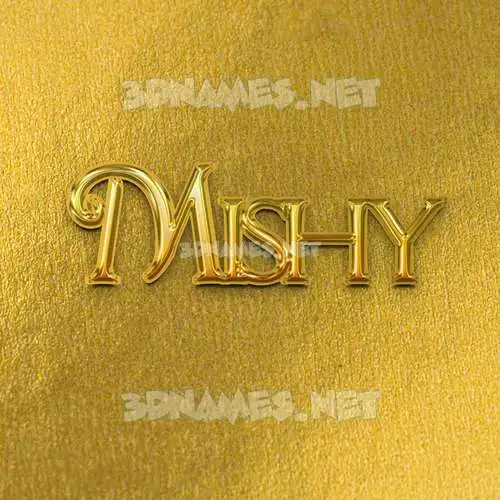 mishy in All Gold style - 3D name wallpaper mishy in All Gold style - 3D name wallpaper