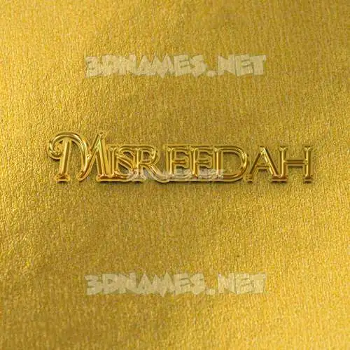 misreedah in All Gold style - 3D name wallpaper
