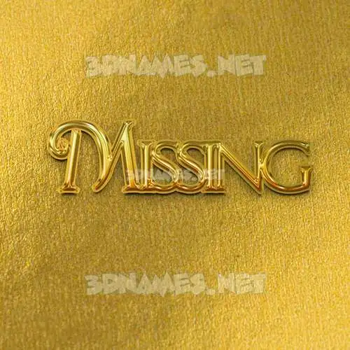 missing in All Gold style - 3D name wallpaper