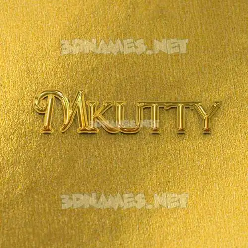 mkutty in All Gold style - 3D name wallpaper mkutty in All Gold style - 3D name wallpaper