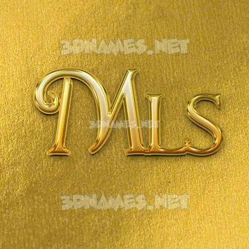mls in All Gold style - 3D name wallpaper mls in All Gold style - 3D name wallpaper