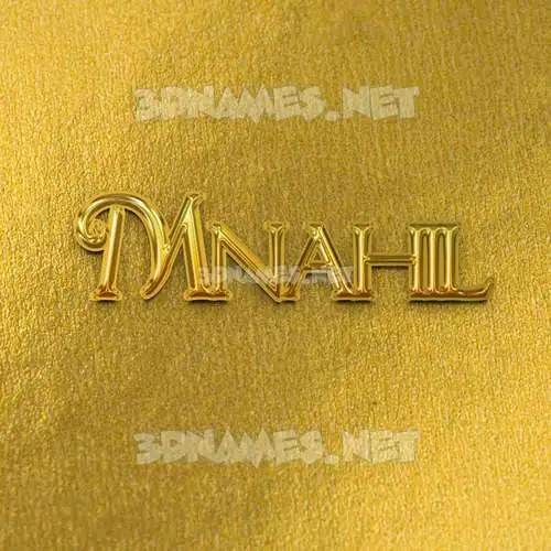 mnahil in All Gold style - 3D name wallpaper mnahil in All Gold style - 3D name wallpaper