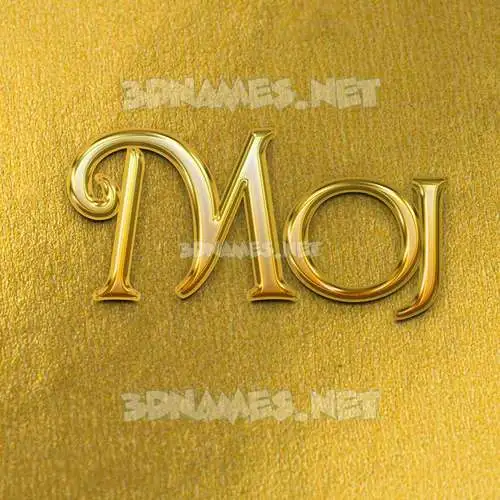 moj in All Gold style - 3D name wallpaper moj in All Gold style - 3D name wallpaper