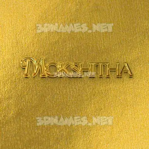 mokshitha in All Gold style - 3D name wallpaper