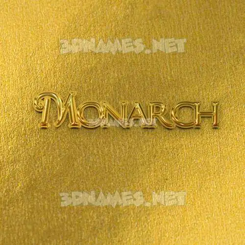 monarch in All Gold style - 3D name wallpaper monarch in All Gold style - 3D name wallpaper