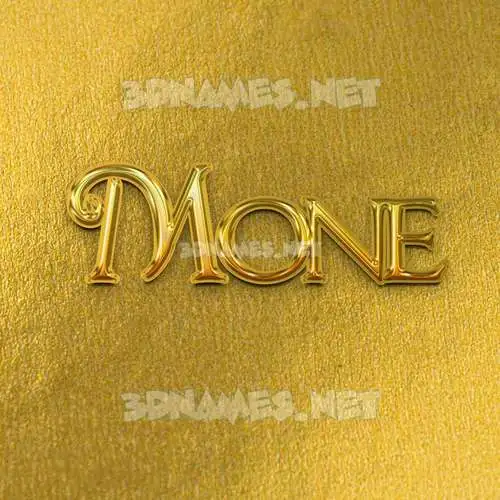 mone in All Gold style - 3D name wallpaper mone in All Gold style - 3D name wallpaper
