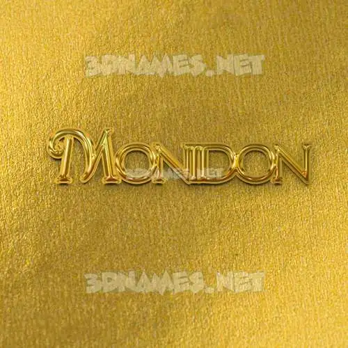 monidon in All Gold style - 3D name wallpaper monidon in All Gold style - 3D name wallpaper