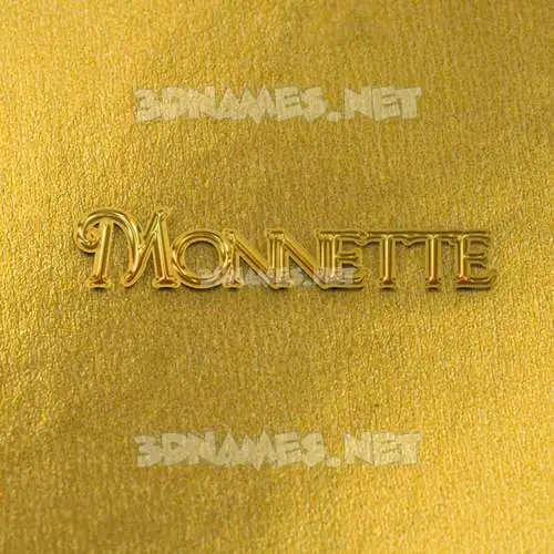 monnette in All Gold style - 3D name wallpaper monnette in All Gold style - 3D name wallpaper
