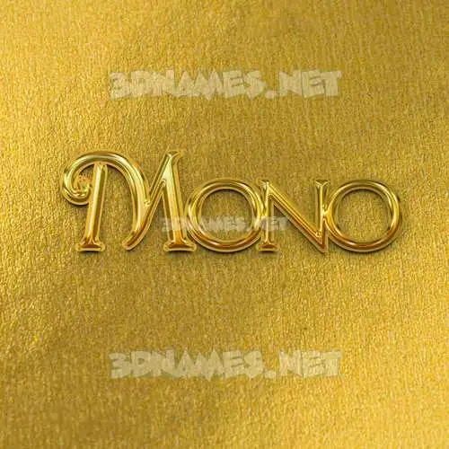 mono in All Gold style - 3D name wallpaper mono in All Gold style - 3D name wallpaper
