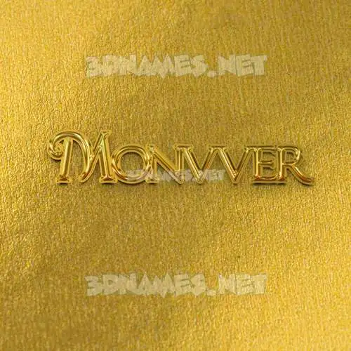 monvver in All Gold style - 3D name wallpaper monvver in All Gold style - 3D name wallpaper