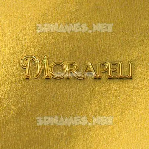 morapeli in All Gold style - 3D name wallpaper morapeli in All Gold style - 3D name wallpaper