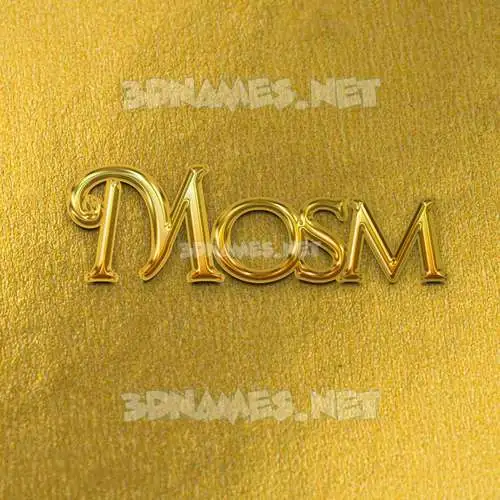 mosm in All Gold style - 3D name wallpaper mosm in All Gold style - 3D name wallpaper