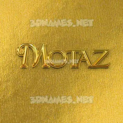 motaz in All Gold style - 3D name wallpaper
