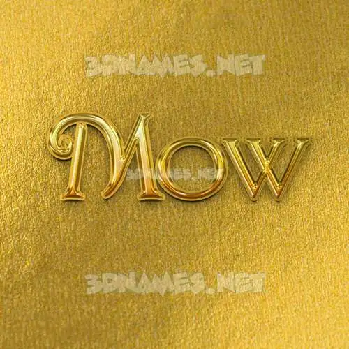 mow in All Gold style - 3D name wallpaper mow in All Gold style - 3D name wallpaper