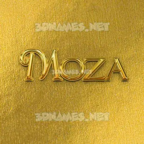 moza in All Gold style - 3D name wallpaper moza in All Gold style - 3D name wallpaper